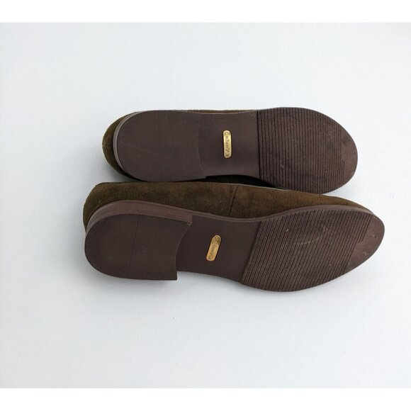 Bass Women's Flats Size 9 M Green Faux Suede Loafer Ballet - Picture 11 of 12